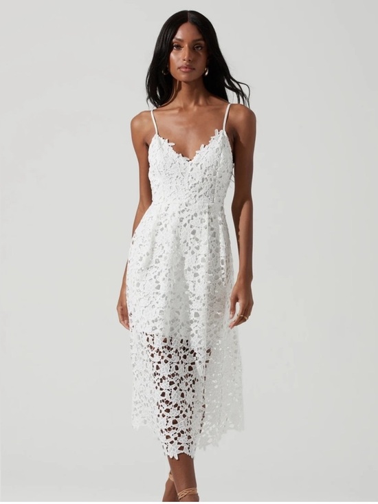 Astr Dresses & Skirts - ASTR The Label White Lace Midi Dress, M